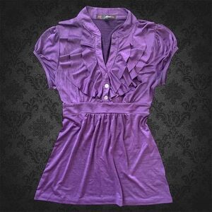 Purple Ruffle whimsygoth blouse